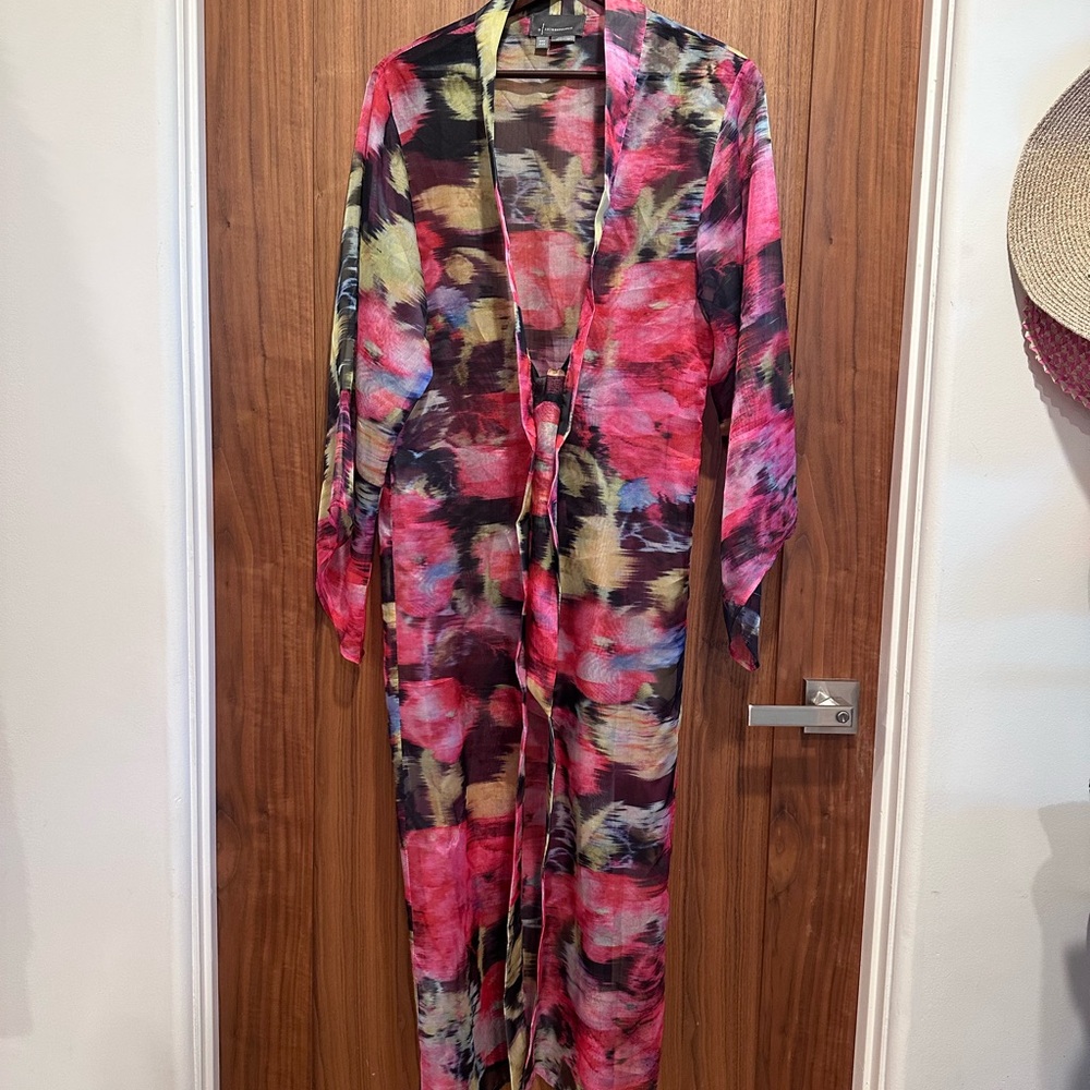 Anthropologie Multicolor Tie-Dye Kimono